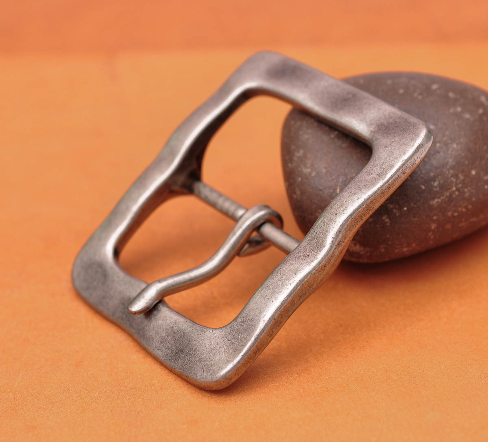 Heavy Duty Solid Antique Silver Center Bar Belt Buckle Fits 1-1/2&Prime; Leather Belts