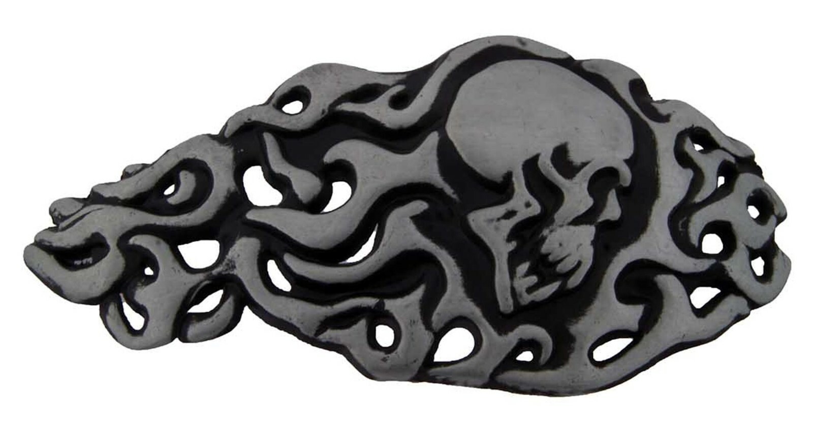 Skull Belt Buckle Men Women Flaming Flame Blaze Halloween Costume Party Pirate