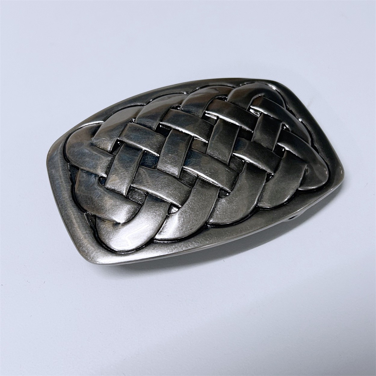Vintage Silver Plated Cross Knot Solid Brass Belt Buckle BS020SL