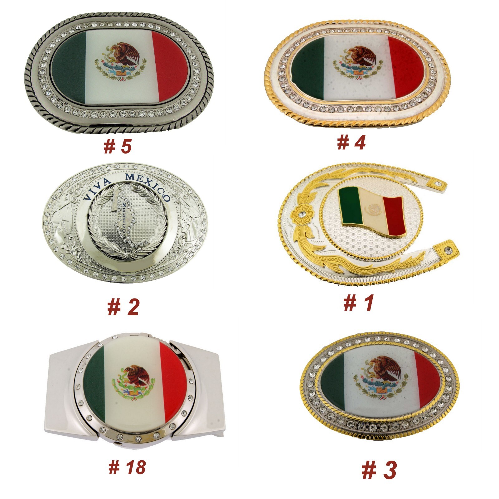 Mexico Flag Mexican Country Belt Buckle Western Cowboy Cowgirl Rodeo Mens Womens