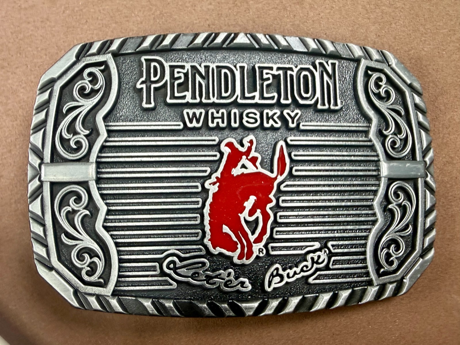 2025 Pendleton Whiskey Let&rsquo;er Buck Rodeo Cowboy Montana Silversmiths Belt Buckle