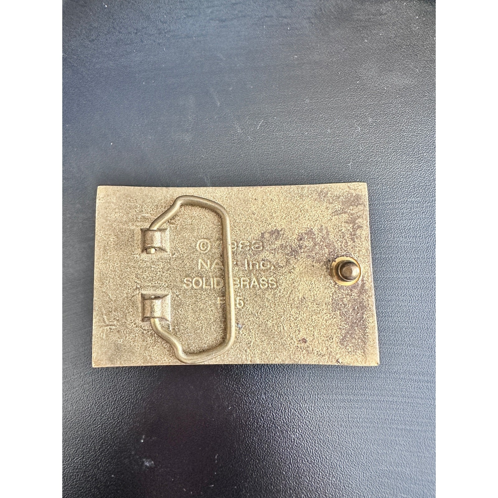 83 Vintage Stram Engine Train NAP Inc. Solid Brass F05 3.25 Belt Buckle