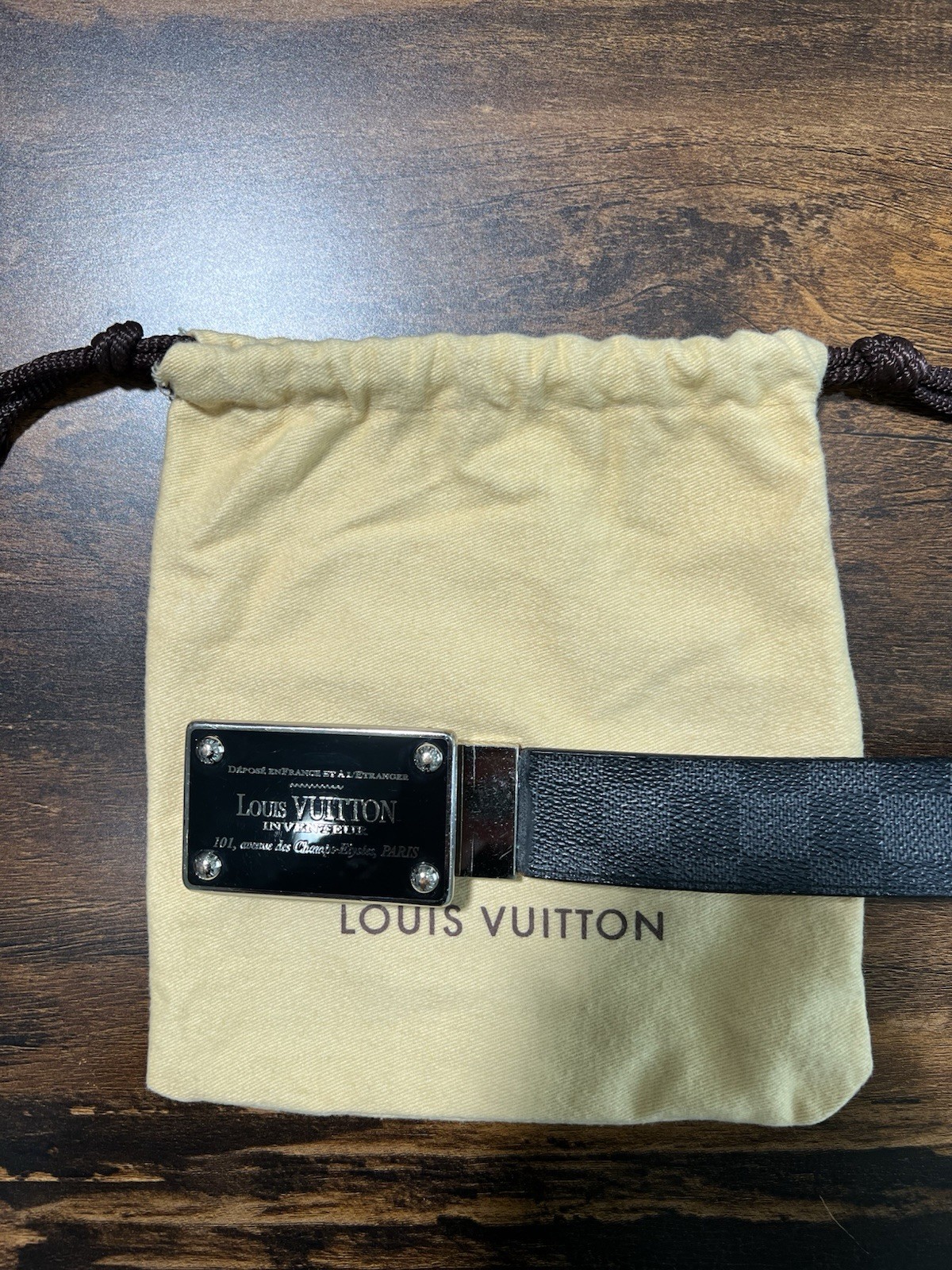 Louis Vuitton Inventeur Damier Graphite 35mm Reversible Belt size 95cm “Vintage”