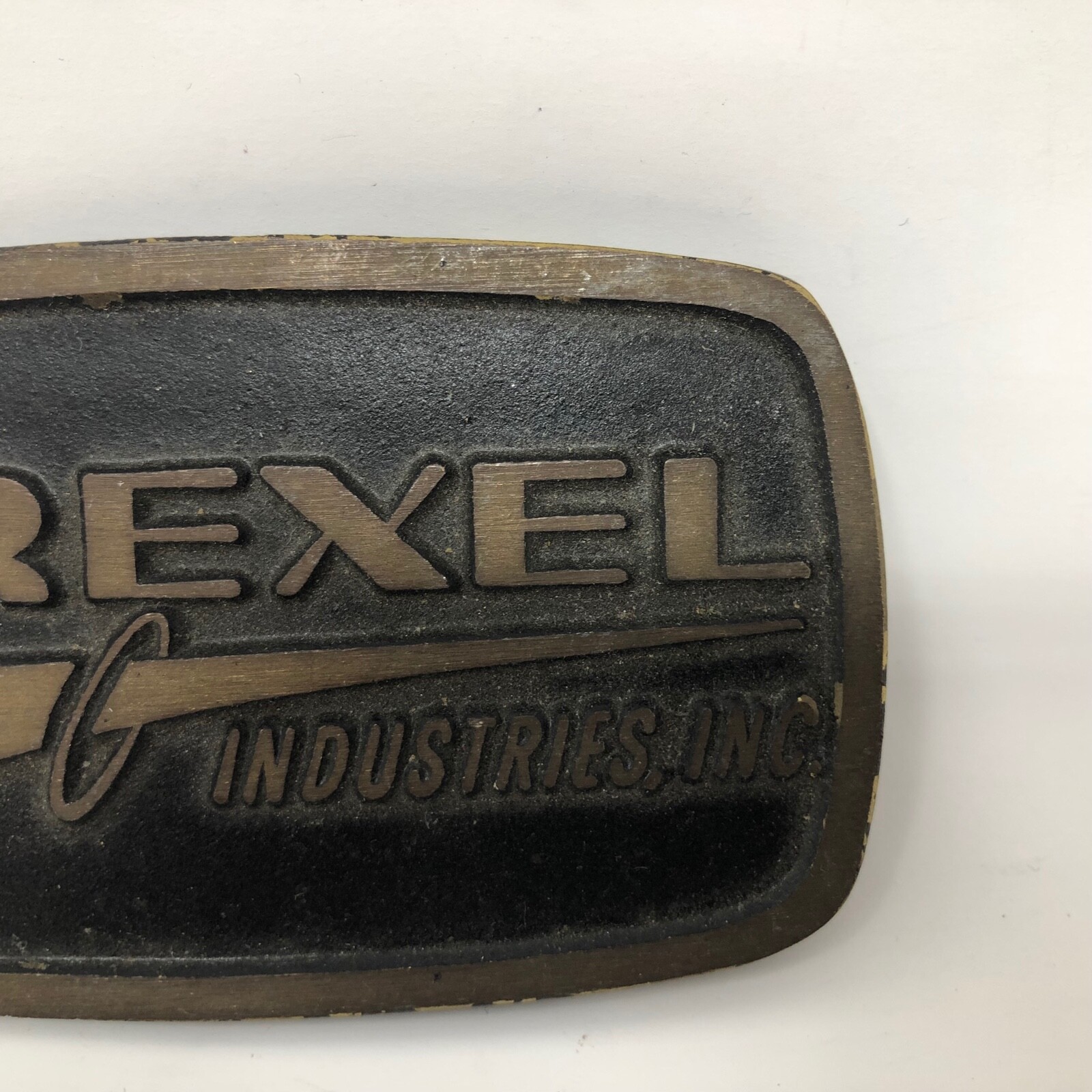 VTG Drexel Industries Inc Solid Brass Belt Buckle Provo Utah Dyna Distribution