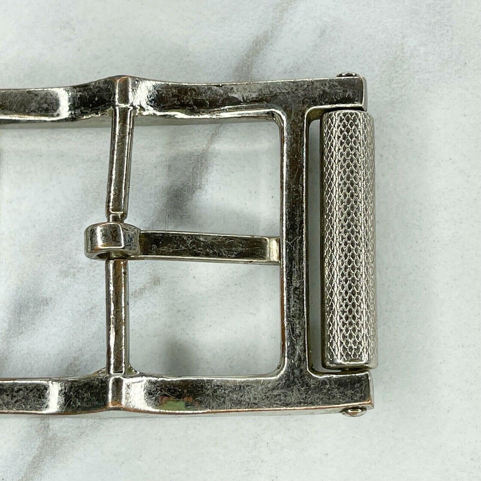 Silver Tone Simple Basic Roller Belt Buckle