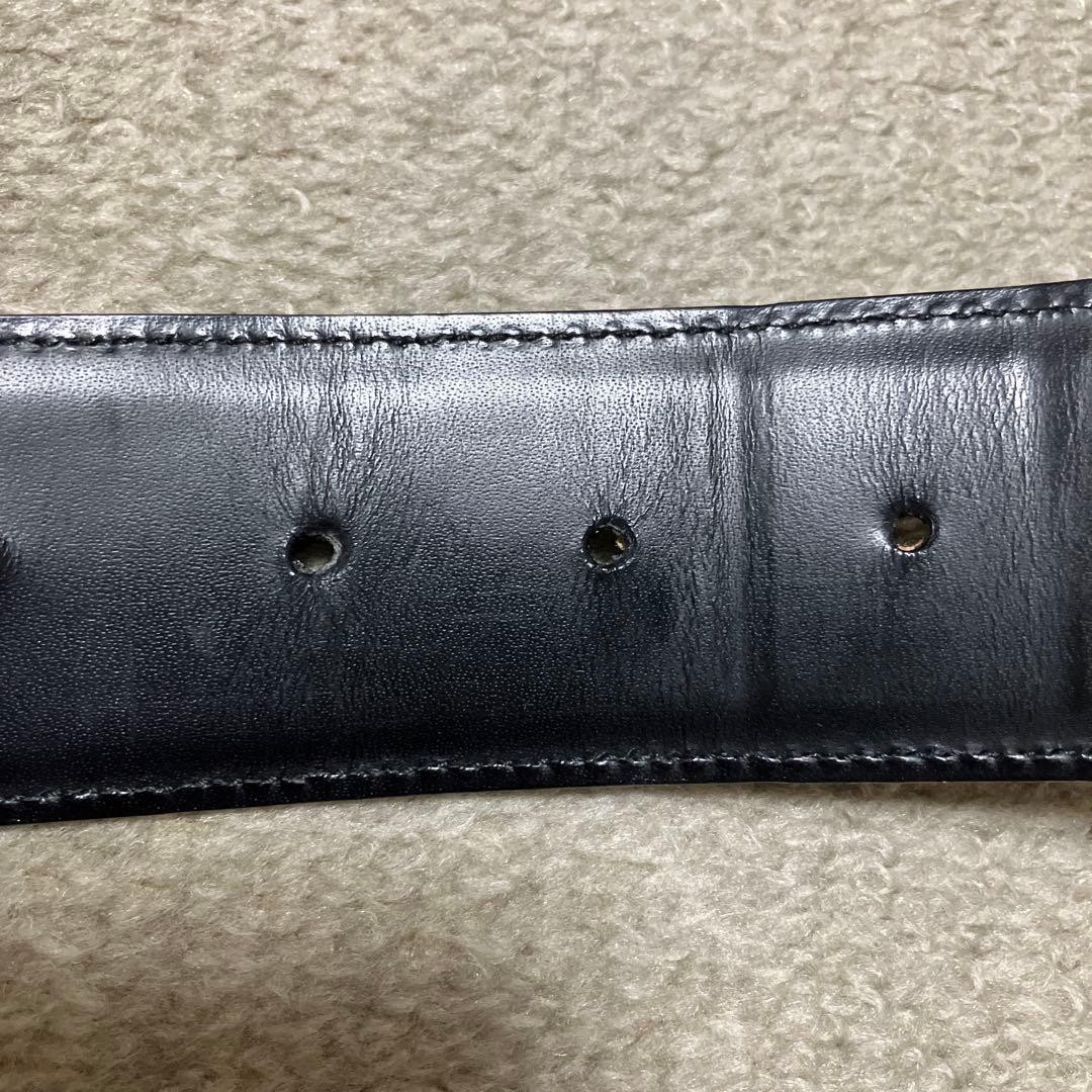 GUCCI Pre-Owned Belt Logo Mark Black Men&rsquo;S Leather