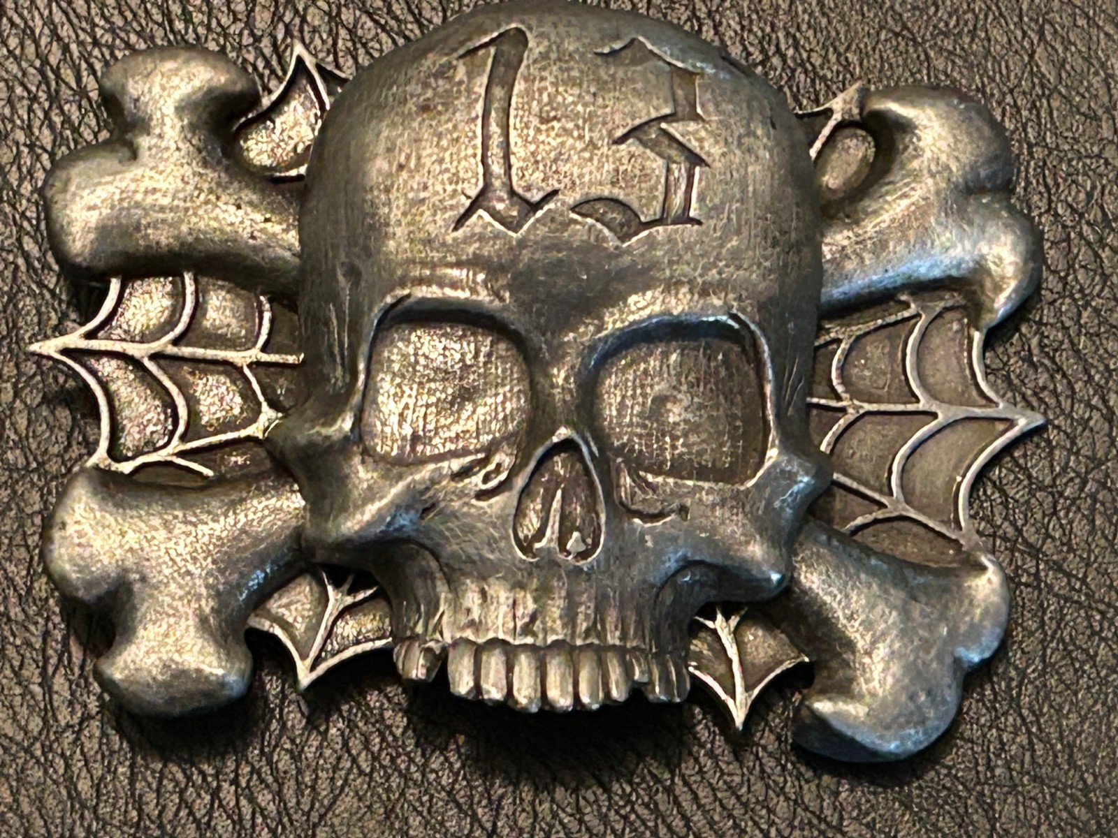 2002 LUCKY-13 APPAREL LIGHTER BELT BUCKLE, pewter, nice