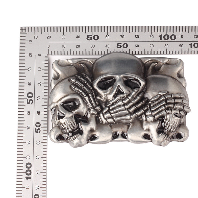 Skull Belt Buckle Western Cowboy Motorcyclist (SK-20)