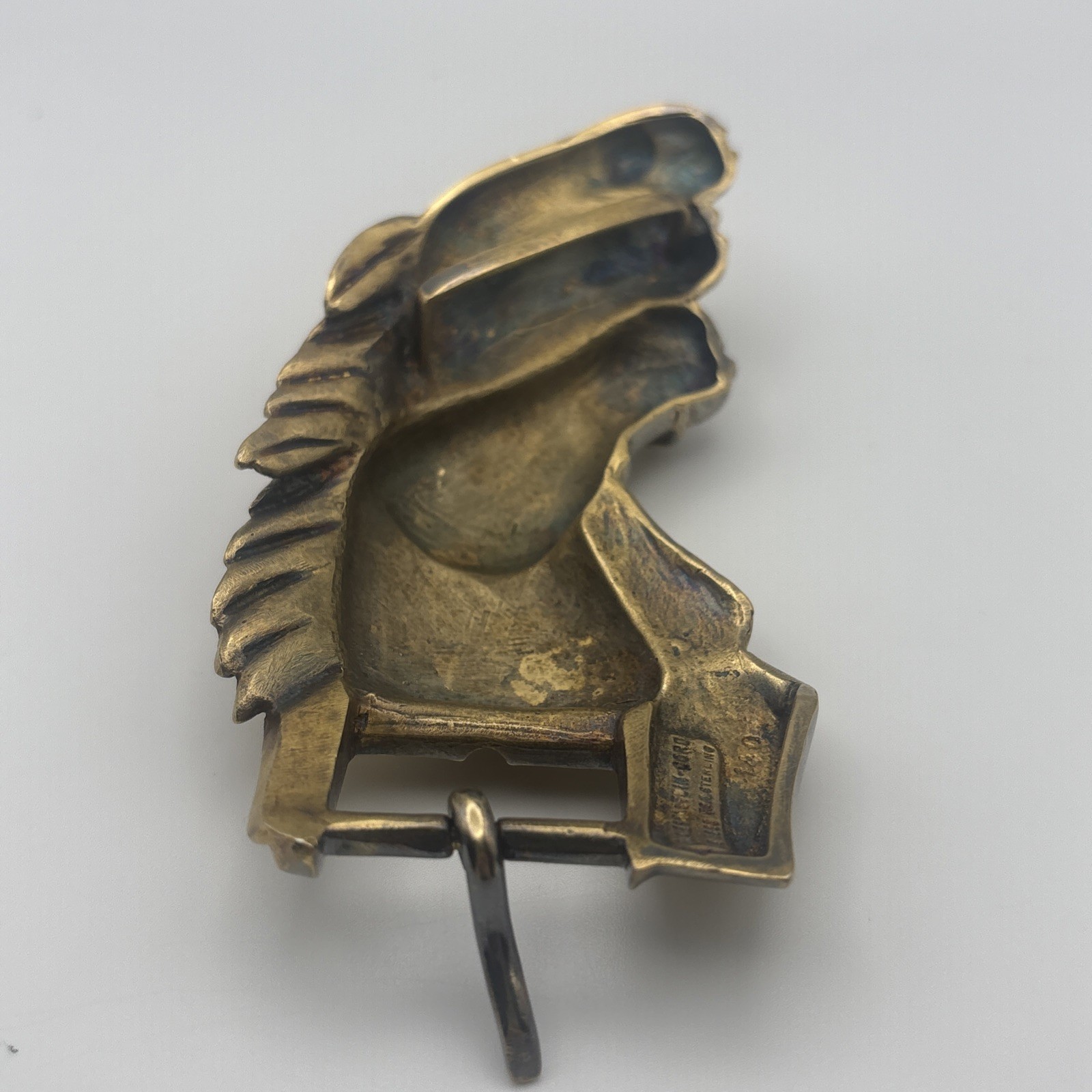 Barry Kieselstein-Cord Gold plated Sterling Silver Stallion Horse Head Buckle