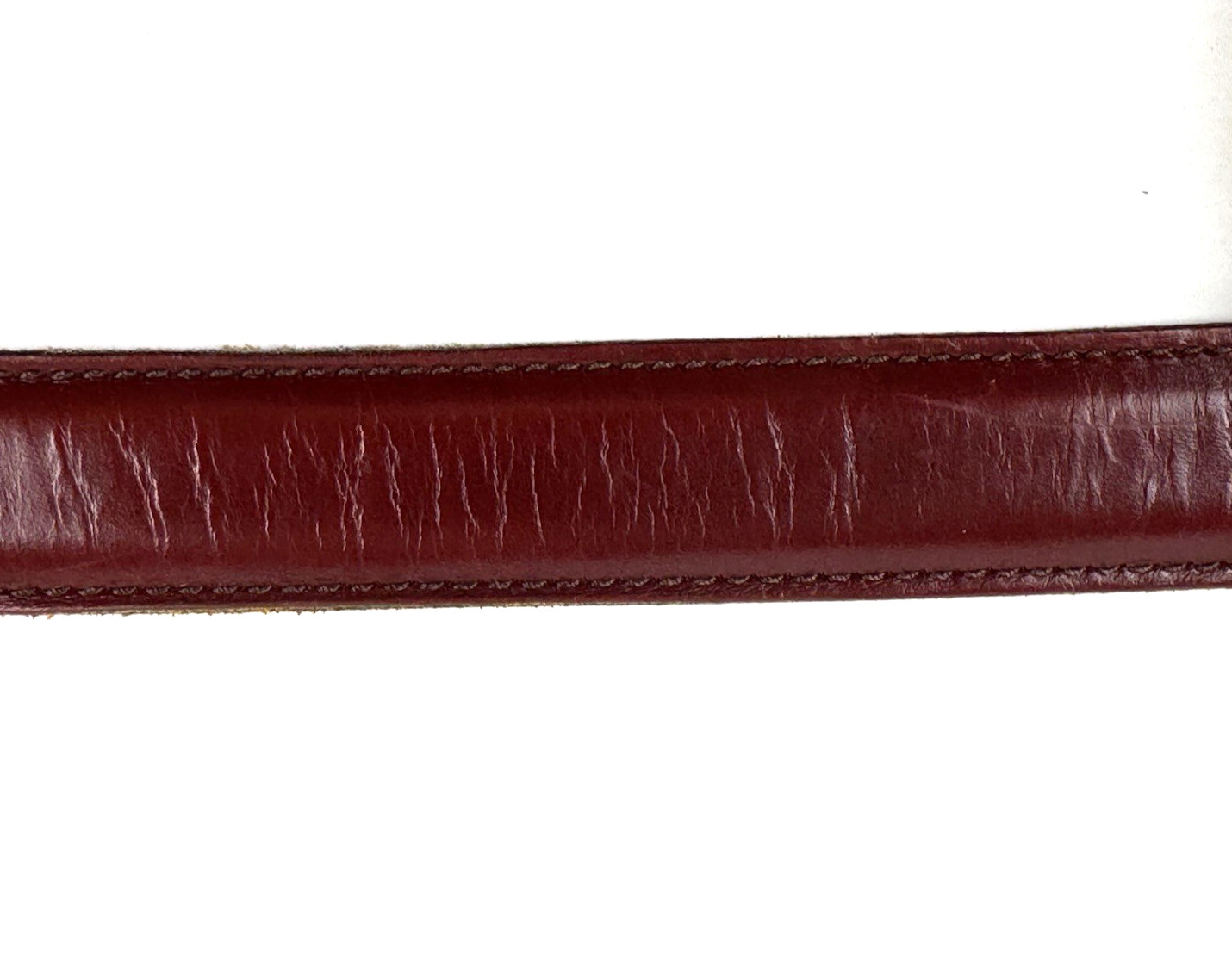 Dooney & Bourke Belt Mens Size 36 Dark Brown Calf Leather Brass Buckle 9121