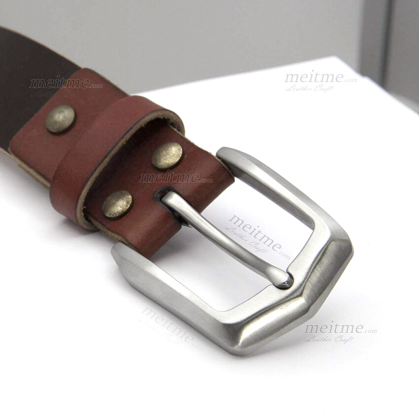 1.5in Stainless Steel Belt Buckle and Rugged for Men Leather Belt 1 1/2&Prime; 38mm
