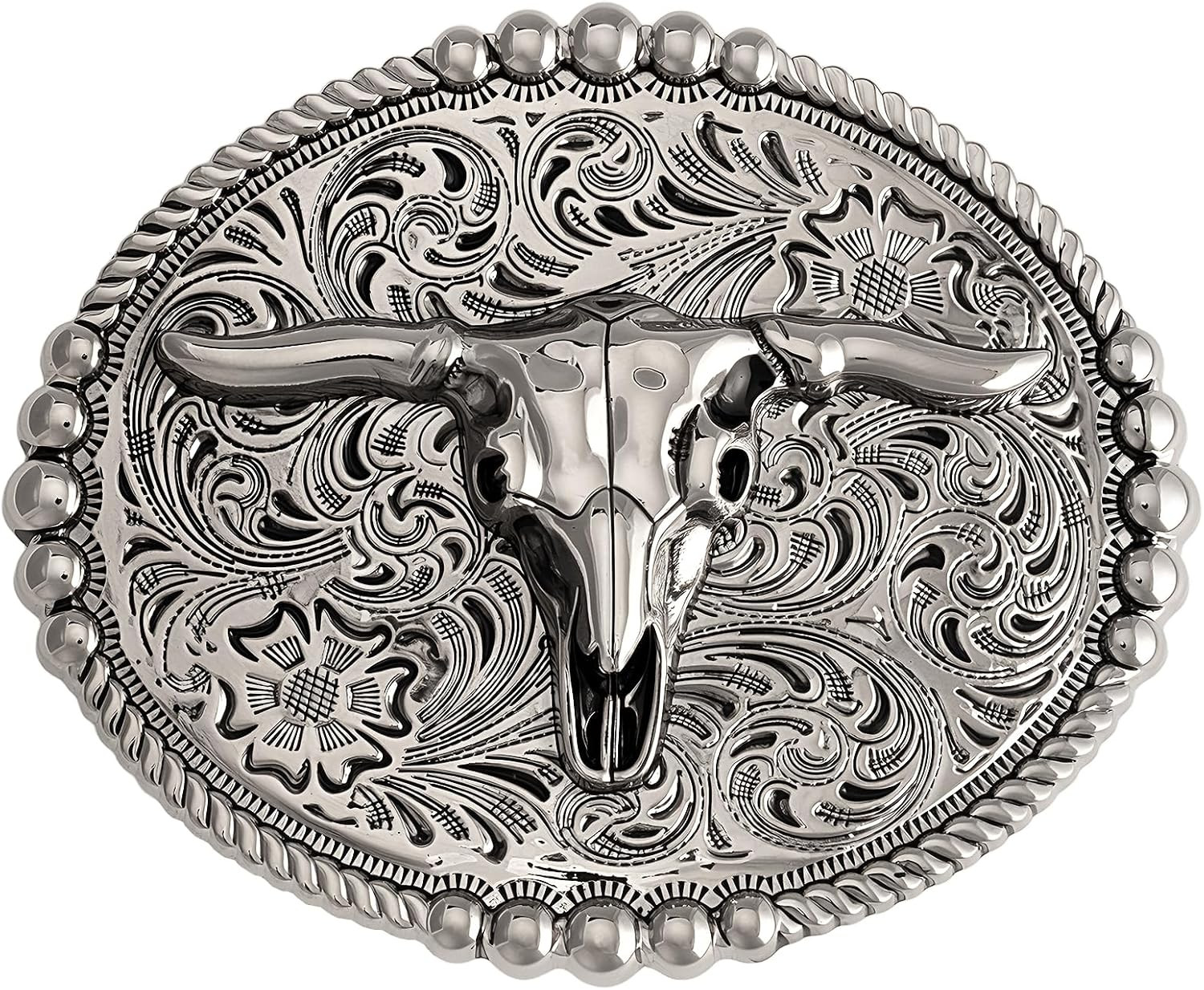 Western Style Belt Buckle 1.5 Inch Cowboy Cowgirl Buckles for Men & Women Replac