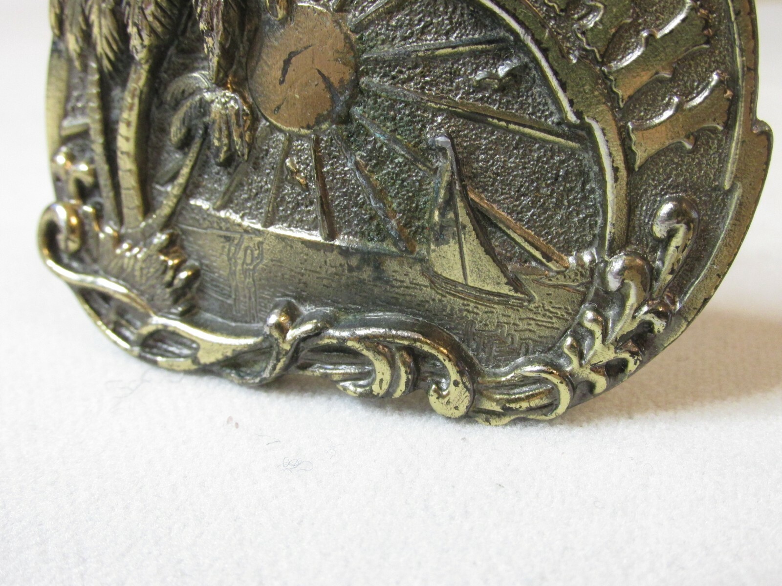 Vintage Hawaii Belt Buckle * Brass * The Great American Buckle Co. *