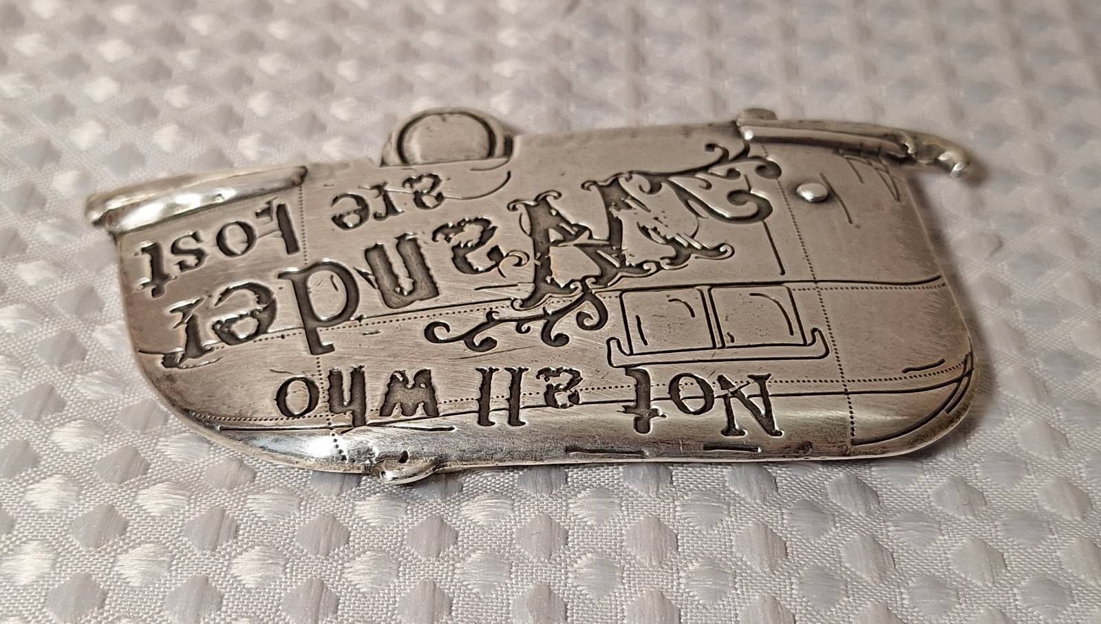 Not All Who Wonder Are Lost Metal Belt Buckle Camping Travel Camper Trailer