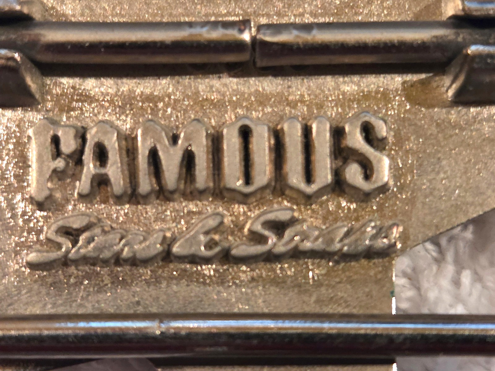 Famous Stars and Straps Belt Buckle Five Point Star Chrome Silver VINTAGE