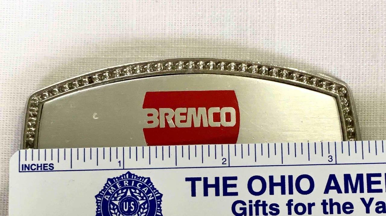 Bremco Silver Tone & Enamel Belt Buckle