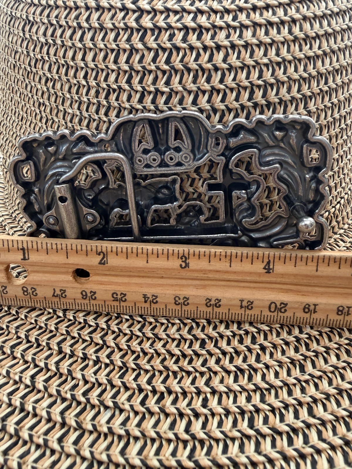 Antiqued Silver Praying Cowboy Western Belt Buckle