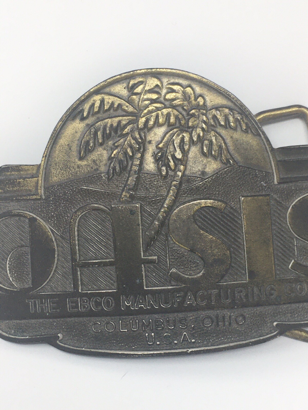 Vintage Oasis Belt Buckle Ebco Manufacturing Co. Columbus Ohio Lewis Buckles