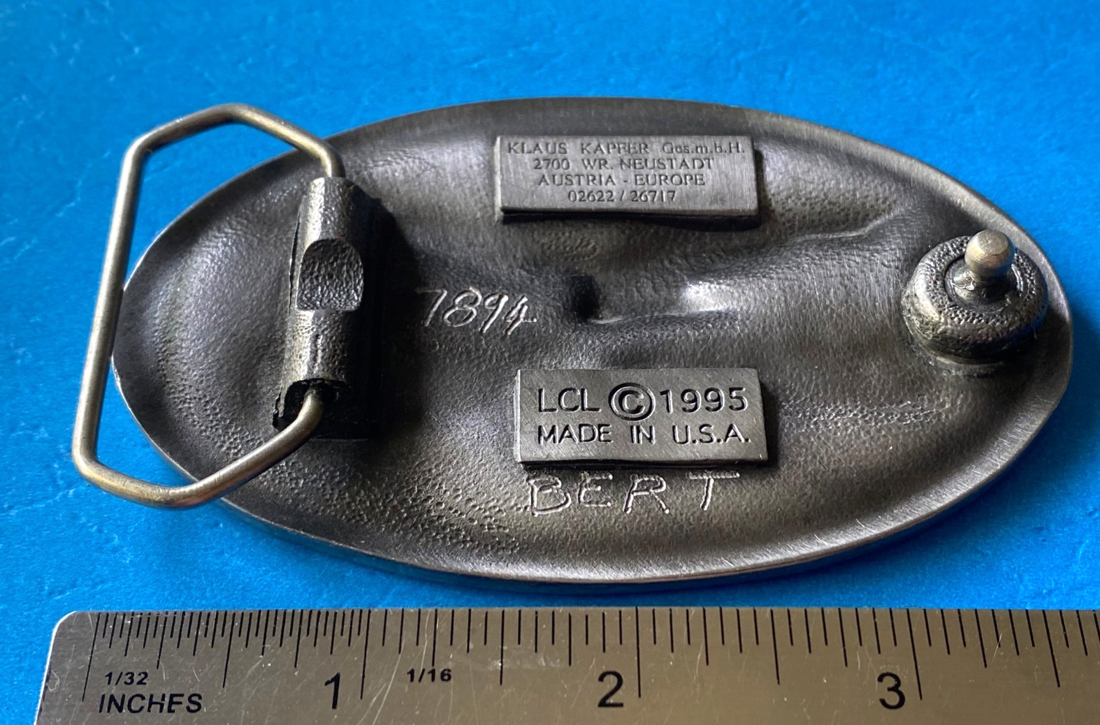 VINTAGE MOTO GUZZI MOTORCYCLE BELT BUCKLE