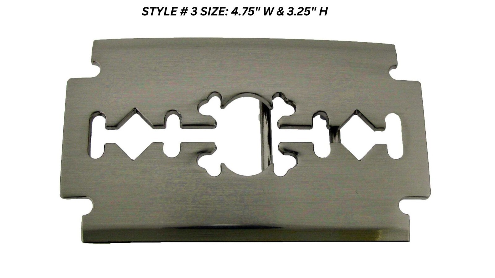 Razor Blade Belt Buckles Barber Shop Hairdresser Hair Stylist Tool Silver Chrome