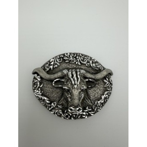 Ege Vintage Silver-Tone Longhorn Bull Belt Buckle FATHER&rsquo;S DAY SALE: $10 OFF