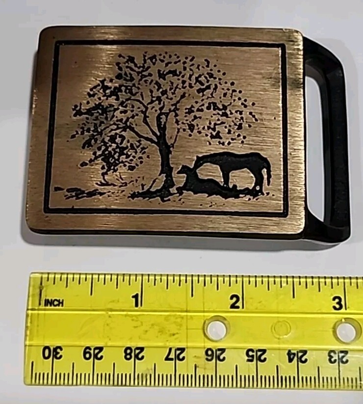 Buckle ‘75 « Two Horses » Tech-Ether Guild Inc. Belt Buckle