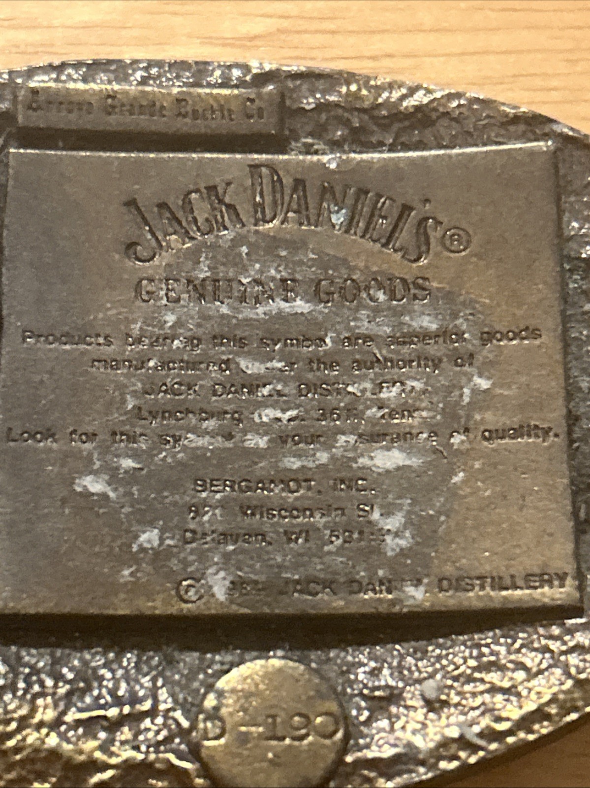 Jack Daniels Old No. 7 Tennessee Whiskey Belt Buckle – Made As Our Fathers Made