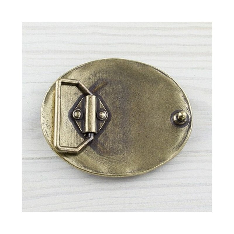 Dark Brass Floral Ornament Belt Buckle Costume – Boho Retro Metal Buckle