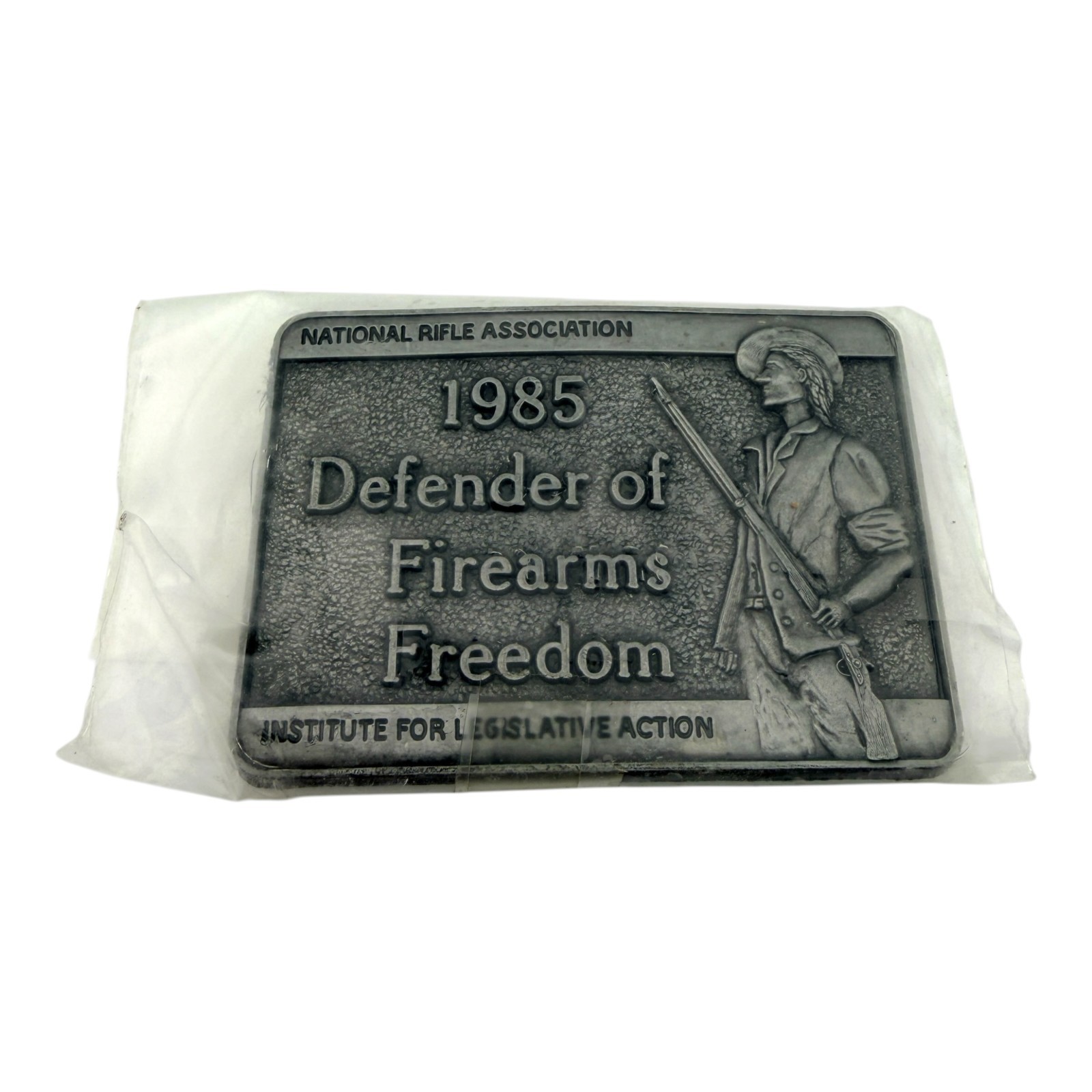 Defender of Firearms 1985 Freedom Silver Belt Buckle
