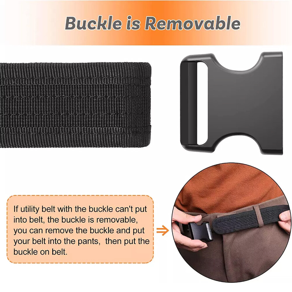 Tactical Utility Belt Fully Adjustable Waistband Wear-Resistant Buckles for Men