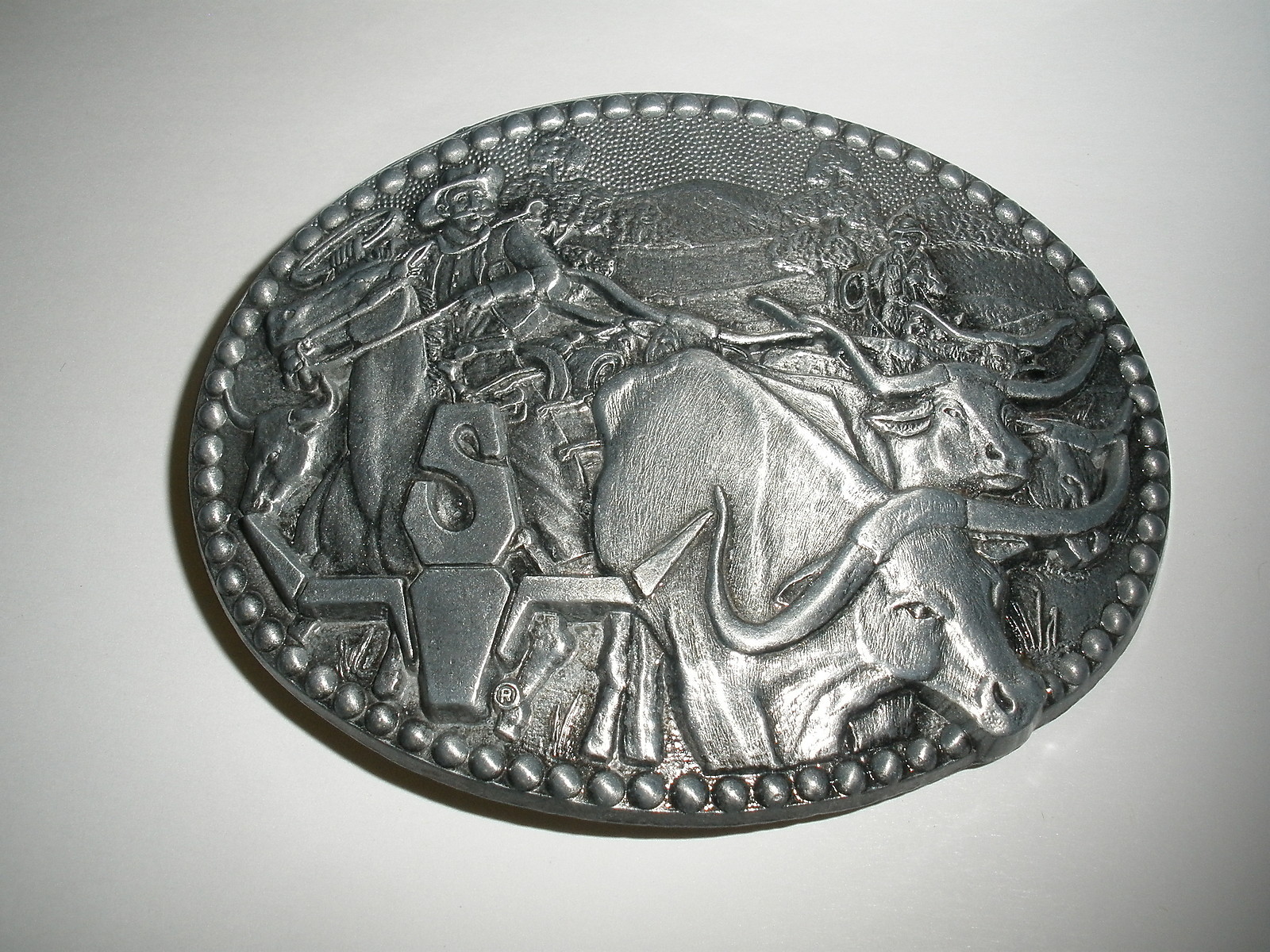 NEW Longhorn Steer S Zee Series ADM Award Design Medals Vintage Belt Buckle