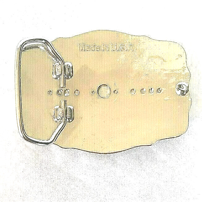 Belt Buckle Dancing Couple Made in the USA Embossed Black/Silver/Gold tone