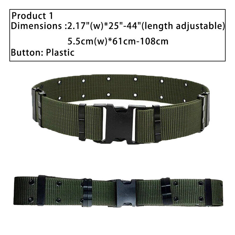 Casual Military MOLLE Tactical Belt Quick Release Buckle Lightweight Hiking Belt
