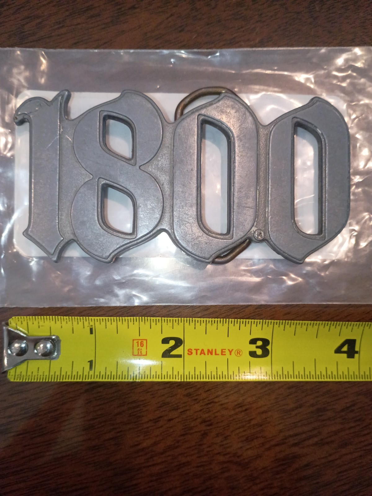 1800 Tequila Liquor Silver Tone Belt Buck Alcohol Advertising Antique Htf VG++++
