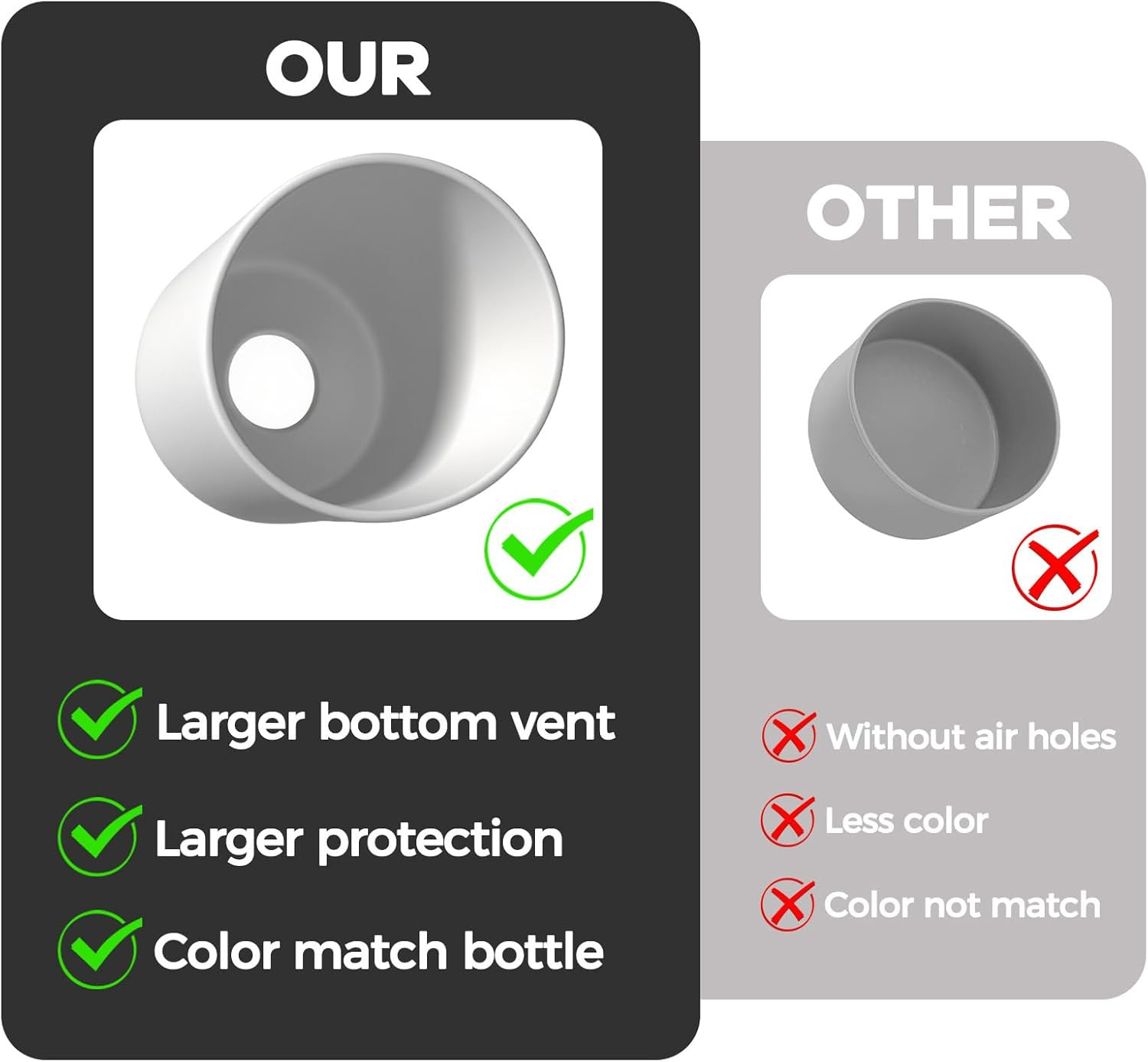 2 Pack Higher Silicone Boot for Owala Water Bottle 30Oz & 40Oz Freesip Sway & Tu