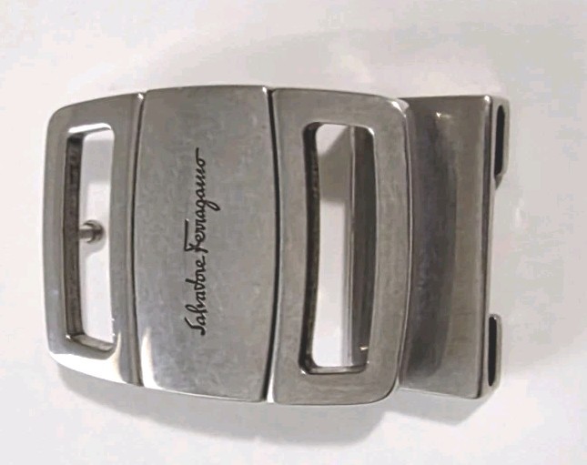 AUTHENTIC SALVATORE FERRAGAMO SILVER VARA BELT BUCKLE FOR 1.3&Prime; WIDE BELT STRAP