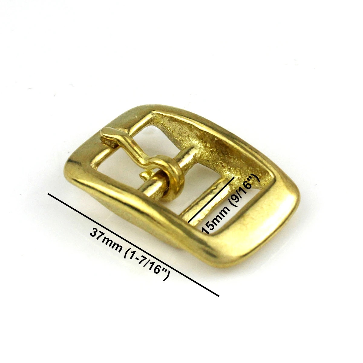 1Pcs Solid Brass Belt Buckle Middle Center Bar Single Pin Belt Buckle Leather Cr