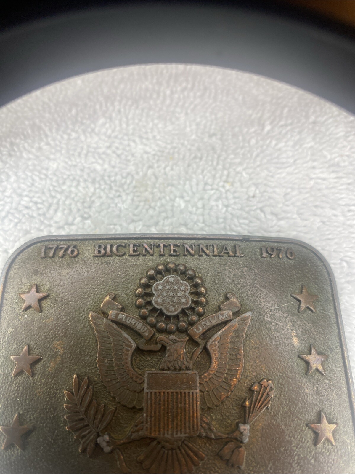 Vtg Belt Buckle 1776 Bicentennial 1976 Spirit Of America Seal Of America Eagle