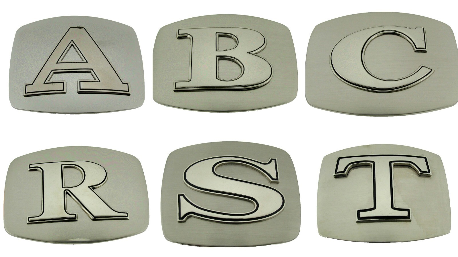 Initial Letter Silver Metal Rodeo Belt Buckles A-Z Western Really Cowboy Style