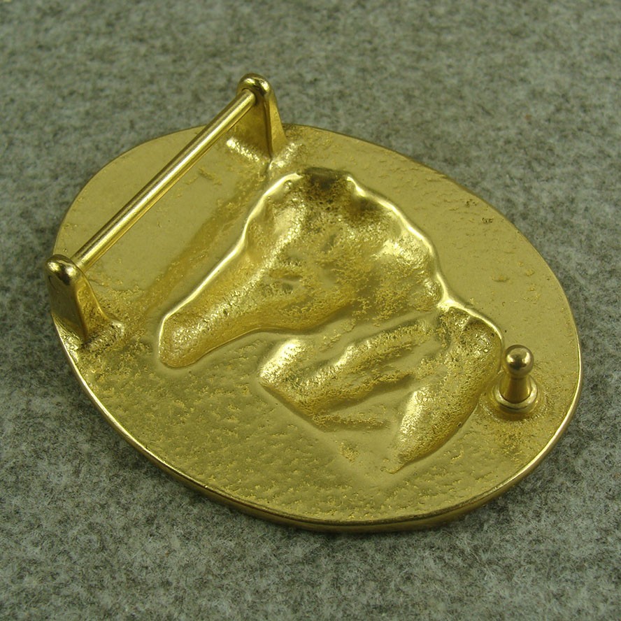 Heavy duty Brass “ Horse ” Belt Buckles For 1.5&Prime; Oval Plate Pin Buckle Z216