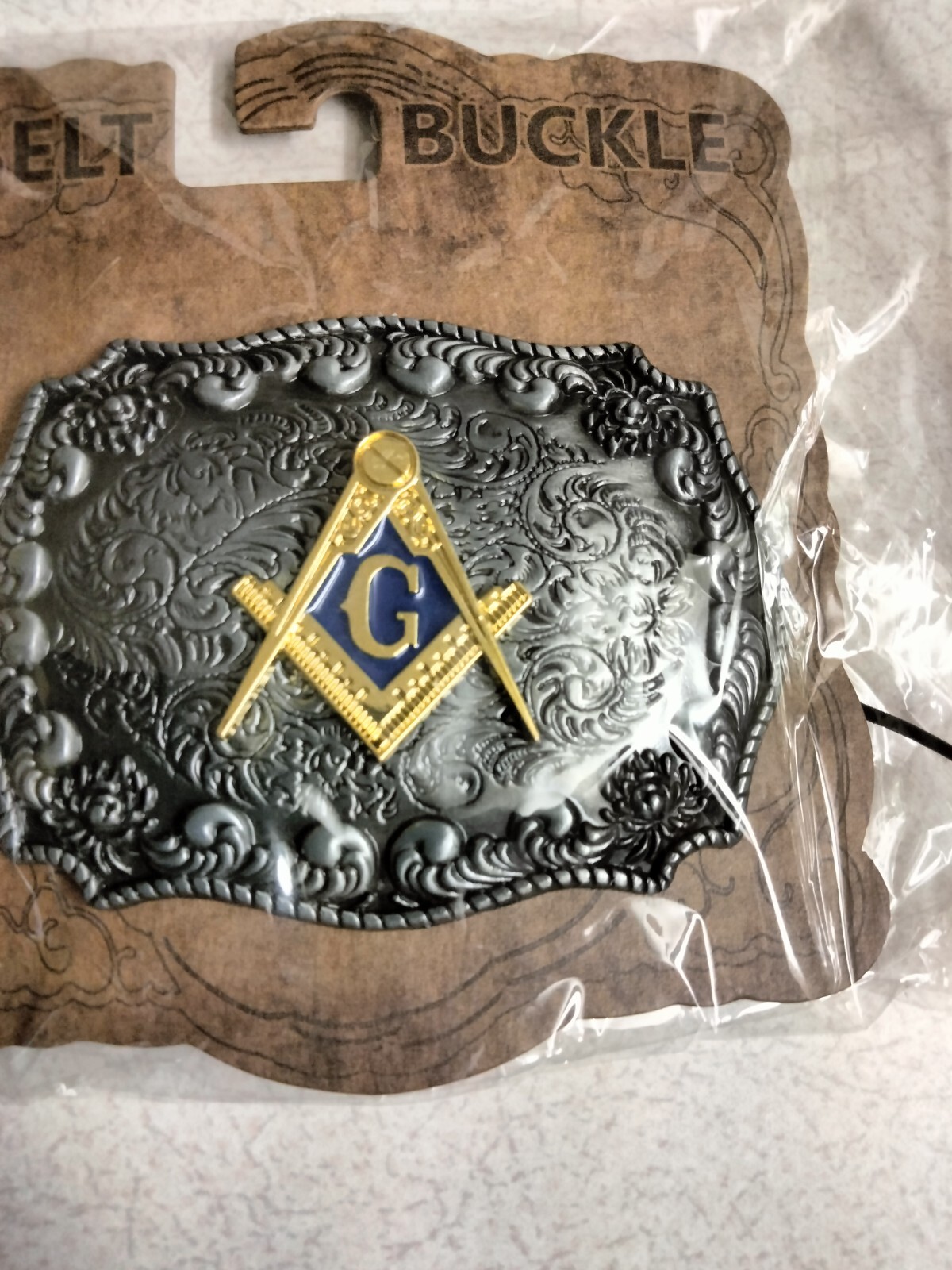 Masonic, Mason, Blue Lodge, Fraternal flashy metal belt Buckle, New!