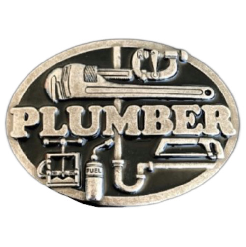 Plumber Pipe Wrench Pipes Border Tools Occupational Belt Buckle Buckles