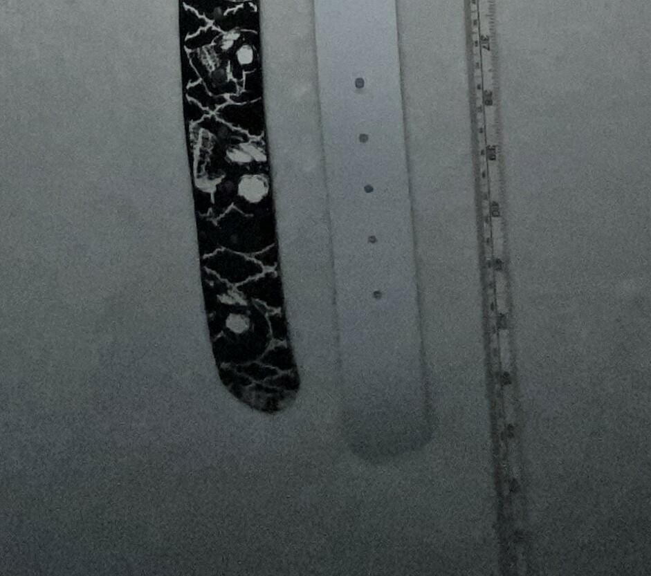 Pair of Belts with 1 Belt Buckle (Skull, Spikes, Cross, Black and White)