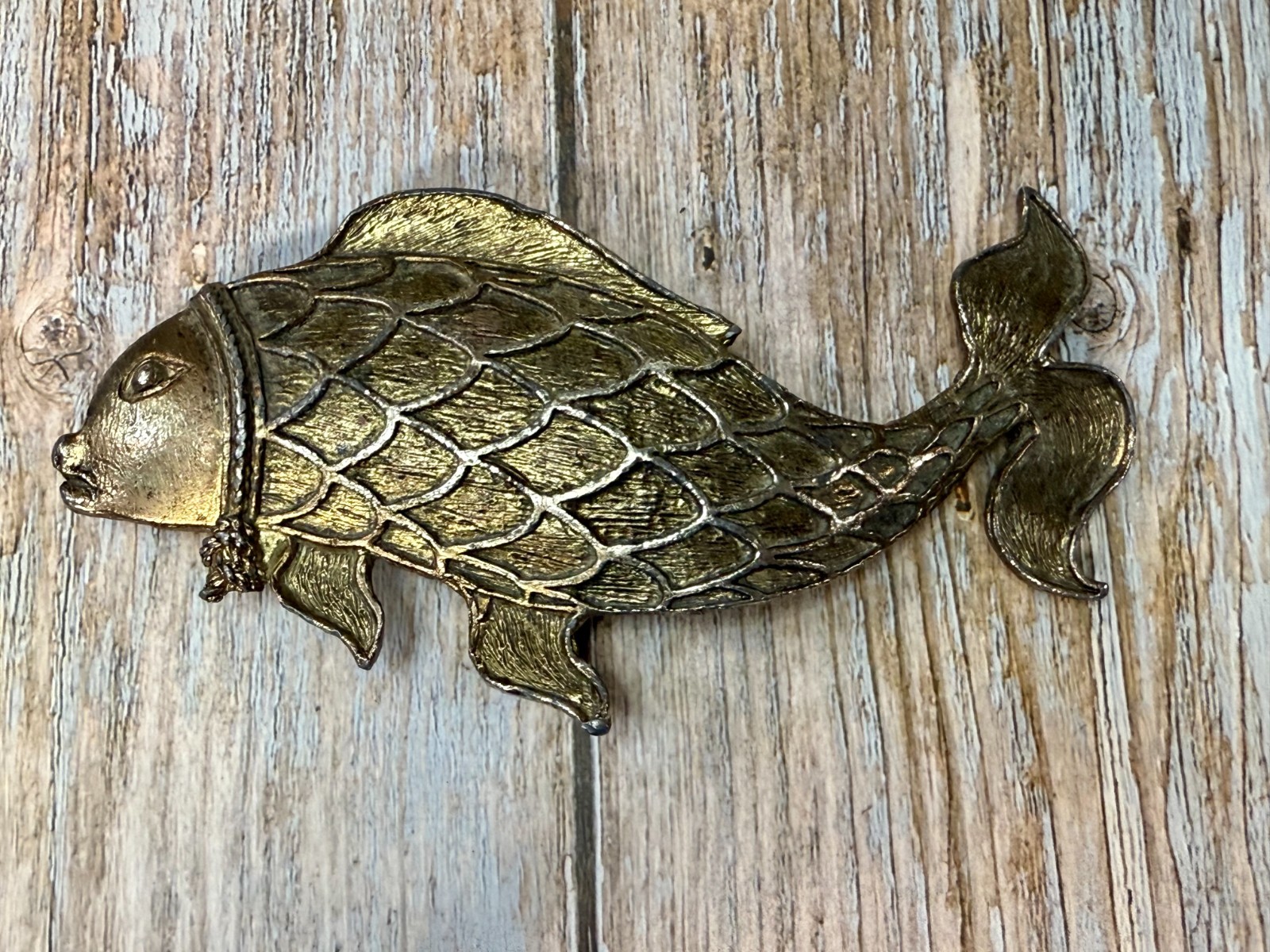 Japanese Koi Fish Symbol Luck Prosperity Good Fortune Huge Figural Belt Buckle