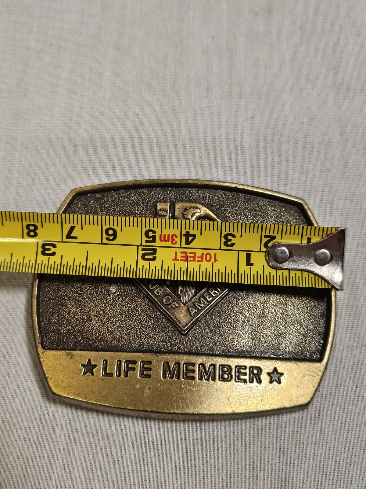 Handyman Club Of America Life Member Tool Shop Carpenter Mens Brass Belt Buckle