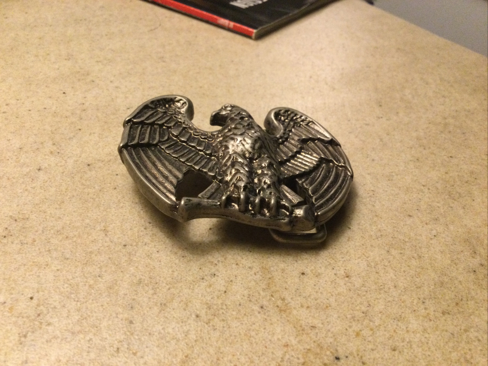 Vintage 1980s AVON Perched Eagle Metal Belt Buckle