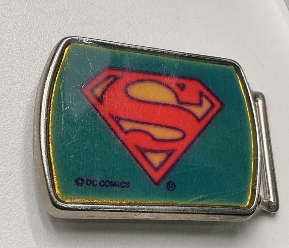 Vintage Superman Belt Buckle, From Lee N.y. N.y., Made In The USA