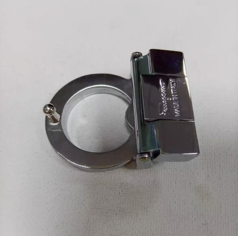 Men Ferragamo Polished Copper Belt Buckle Silver fits 3.3-3.4cm wide Belts