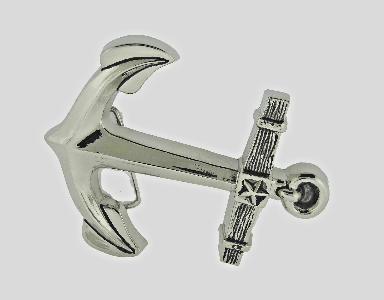 Anchor Belt Buckles New Men Women Fashion Logo Silver Chrome Rock Rebel Western