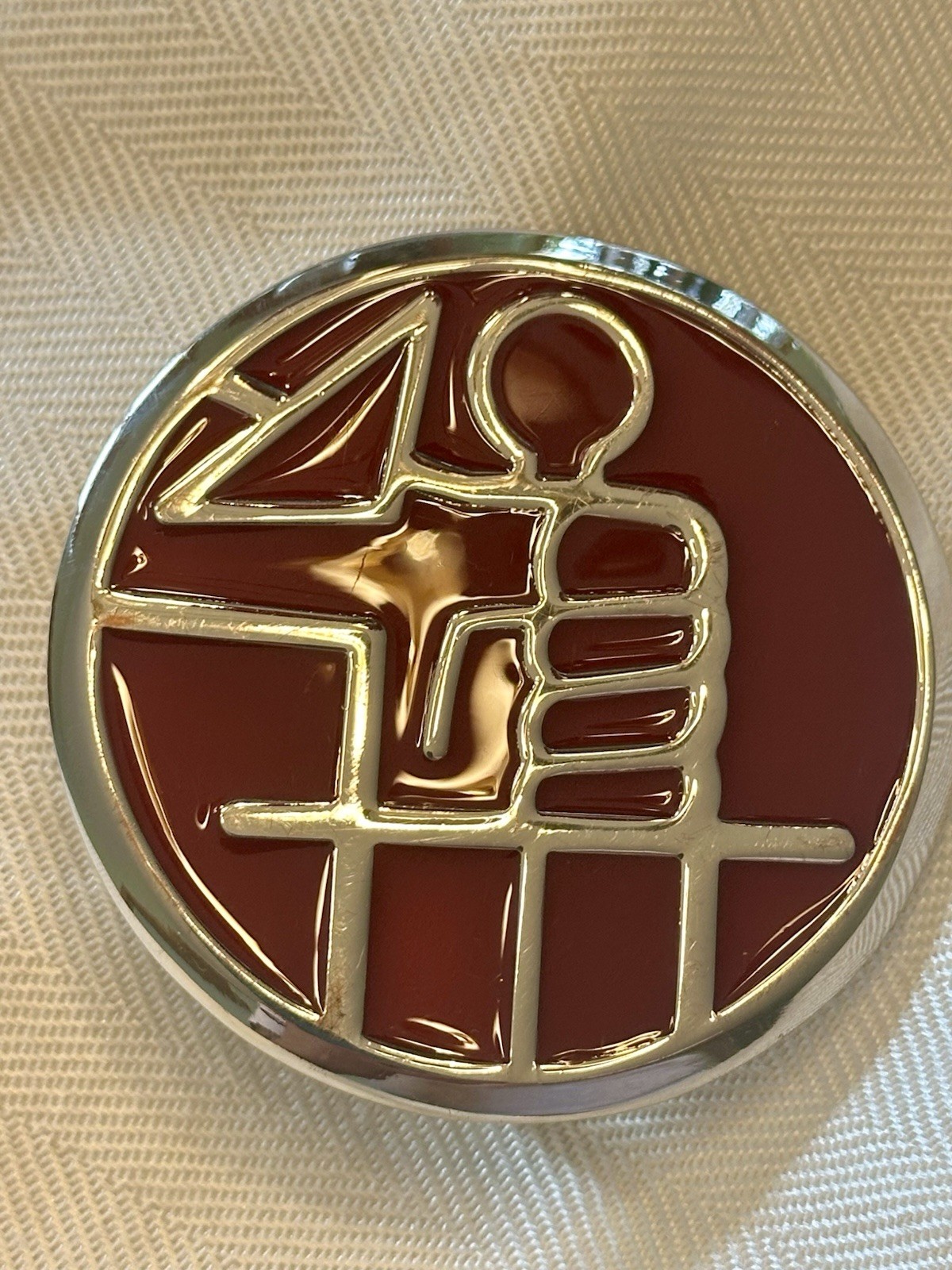 Hellboy Belt Buckle Universal Studios Comic Con Hell Boy Silver Tone Red Enamel